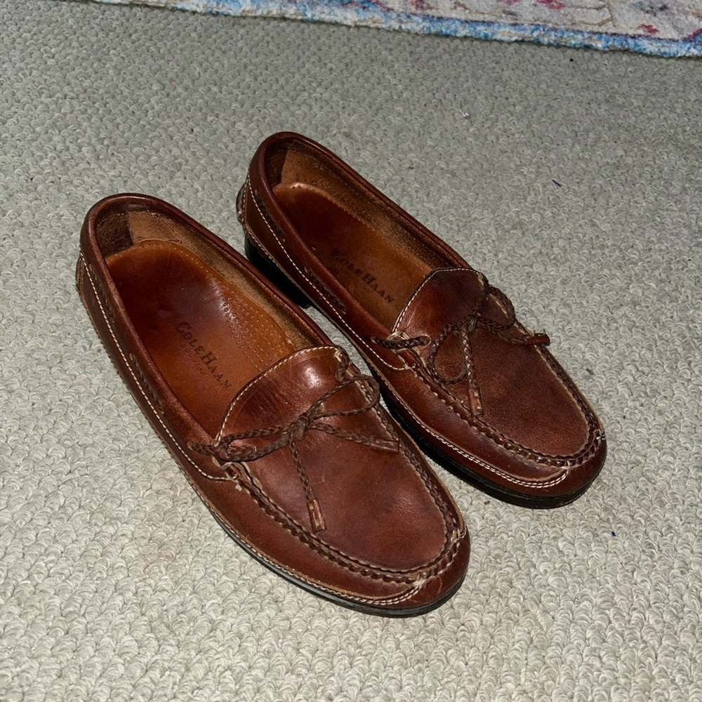 Cole Haan leather slip ons